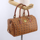 MCM Vicetos Logogram Hand Bag PVC Leather 2way Brown Gold Auth 193981-24