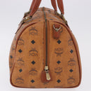 MCM Vicetos Logogram Hand Bag PVC Leather 2way Brown Gold Auth 193981-4