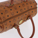 MCM Vicetos Logogram Hand Bag PVC Leather 2way Brown Gold Auth 193981-6