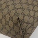 GUCCI GG Supreme Web Sherry Line Tote Bag PVC Beige Gold 211134 Auth 193984-11