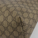 GUCCI GG Supreme Web Sherry Line Tote Bag PVC Beige Gold 211134 Auth 193984-13