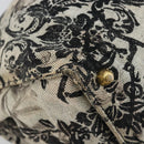 Miu Miu Tote Bag Canvas Beige Gold Auth 193986-15