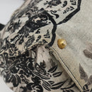 Miu Miu Tote Bag Canvas Beige Gold Auth 193986-17