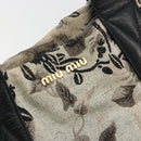 Miu Miu Tote Bag Canvas Beige Gold Auth 193986-18