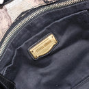 Miu Miu Tote Bag Canvas Beige Gold Auth 193986-19