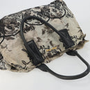 Miu Miu Tote Bag Canvas Beige Gold Auth 193986-7