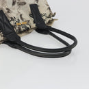 Miu Miu Tote Bag Canvas Beige Gold Auth 193986-8