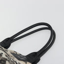 Miu Miu Tote Bag Canvas Beige Gold Auth 193986-14