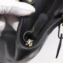 Coach Shoulder Bag Leather Black Gold Auth 193995-9