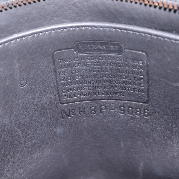 Coach Shoulder Bag Leather Black Gold Auth 193995