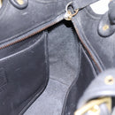 Coach Shoulder Bag Leather Black Gold Auth 193995-19