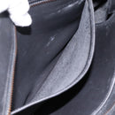 Coach Shoulder Bag Leather Black Gold Auth 193995-21