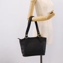 Coach Shoulder Bag Leather Black Gold Auth 193995-22