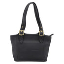 Coach Shoulder Bag Leather Black Gold Auth 193995-2