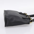Coach Shoulder Bag Leather Black Gold Auth 193995-4