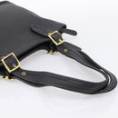 Coach Shoulder Bag Leather Black Gold Auth 193995-7
