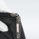 CHANEL Matelasse Cambon Line Long Wallet Leather Black Silver CC Auth 193997-12