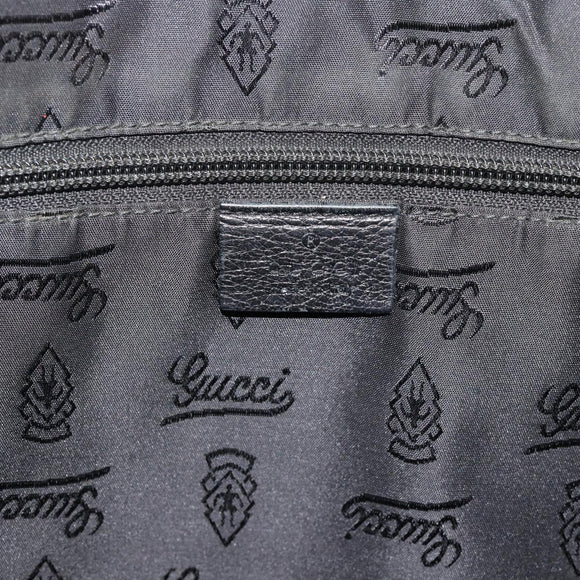 GUCCI GG Canvas Guccissima Bag Leather 2way Black Gold 201480 Auth 193998