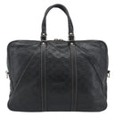 GUCCI GG Canvas Guccissima Bag Leather 2way Black Gold 201480 Auth 193998-2