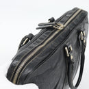 GUCCI GG Canvas Guccissima Bag Leather 2way Black Gold 201480 Auth 193998-6
