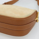 GUCCI Shoulder Bag Suede Outlet Beige Gold 007 090 0213 Auth 194001-15