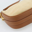 GUCCI Shoulder Bag Suede Outlet Beige Gold 007 090 0213 Auth 194001-16