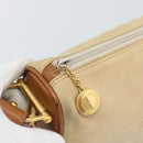 GUCCI Shoulder Bag Suede Outlet Beige Gold 007 090 0213 Auth 194001-10