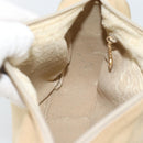 GUCCI Shoulder Bag Suede Outlet Beige Gold 007 090 0213 Auth 194001-19