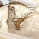 GUCCI Shoulder Bag Suede Outlet Beige Gold 007 090 0213 Auth 194001-20