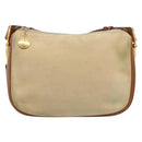 GUCCI Shoulder Bag Suede Outlet Beige Gold 007 090 0213 Auth 194001-13