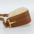 GUCCI Shoulder Bag Suede Outlet Beige Gold 007 090 0213 Auth 194001-3