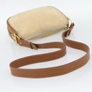 GUCCI Shoulder Bag Suede Outlet Beige Gold 007 090 0213 Auth 194001-7