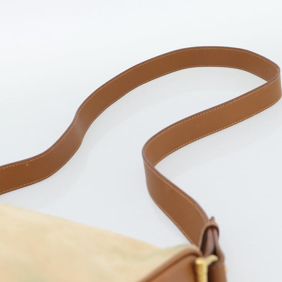 GUCCI Shoulder Bag Suede Outlet Beige Gold 007 090 0213 Auth 194001