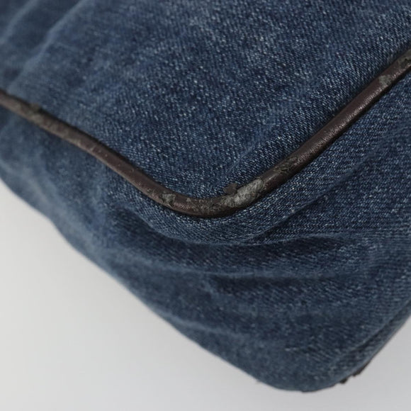 FENDI Hand Bag Denim Blue Auth 194002