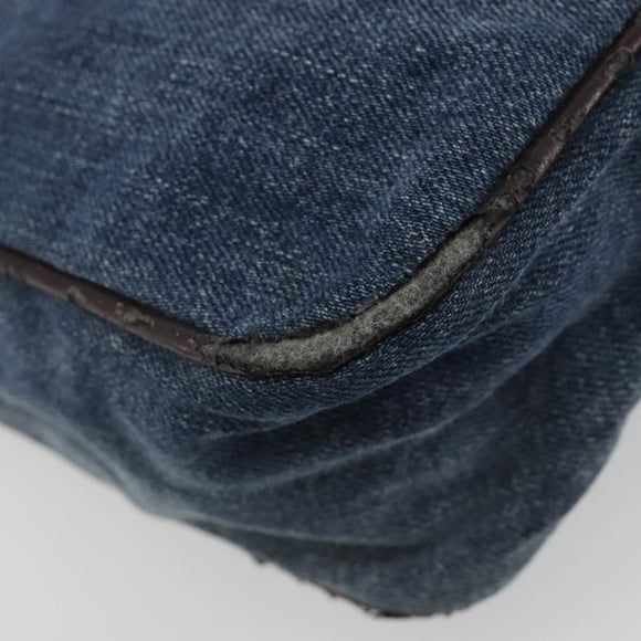 FENDI Hand Bag Denim Blue Auth 194002