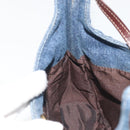 FENDI Hand Bag Denim Blue Auth 194002-19