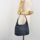 FENDI Hand Bag Denim Blue Auth 194002-22