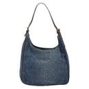 FENDI Hand Bag Denim Blue Auth 194002-3