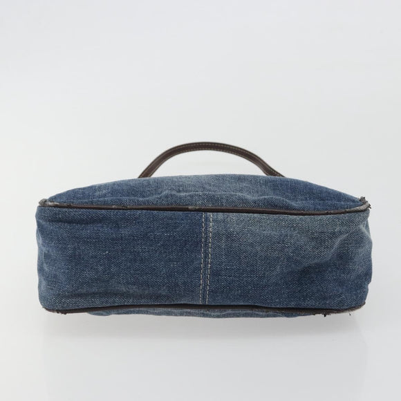 FENDI Hand Bag Denim Blue Auth 194002