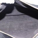 CHANEL Choco Bar Hand Bag Cotton Black Gold CC Auth 194003A-11