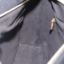 CHANEL Choco Bar Hand Bag Cotton Black Gold CC Auth 194003A-19