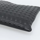 MCM Vicetos Logogram Clutch Bag PVC Leather Black Silver Auth 194004A-9