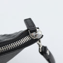 MCM Vicetos Logogram Clutch Bag PVC Leather Black Silver Auth 194004A-10