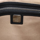 MCM Vicetos Logogram Clutch Bag PVC Leather Black Silver Auth 194004A-12