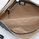 MCM Vicetos Logogram Clutch Bag PVC Leather Black Silver Auth 194004A-11