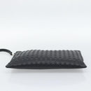 MCM Vicetos Logogram Clutch Bag PVC Leather Black Silver Auth 194004A-5