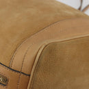 CELINE Shoulder Bag Leather Beige Gold Auth 194005-14