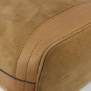 CELINE Shoulder Bag Leather Beige Gold Auth 194005-16