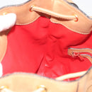 CELINE Shoulder Bag Leather Beige Gold Auth 194005-19