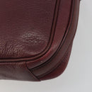CARTIER Must Line Shoulder Bag Leather Bordeaux Gold Auth 194006-15